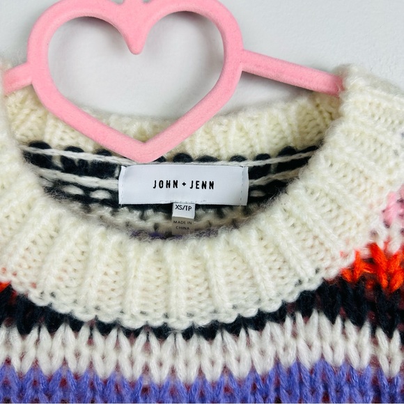 Anthropologie John + Jenn Striped Knitted Color Striped Sweater Size XS - Picture 3 of 7